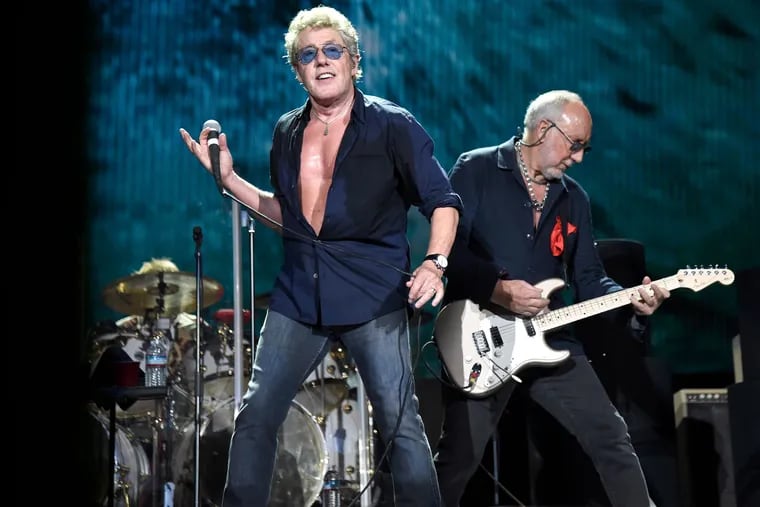 Roger Daltrey and Pete Townshend of The Who. The band plays at Citizens Bank Park on Saturday.