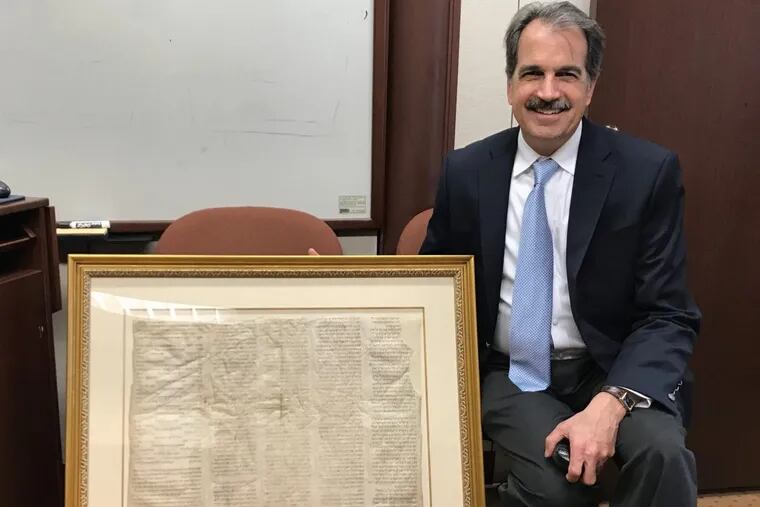 Dr. Gary Rendsburg, a professor in Rutgers University’s Department of Jewish Studies, played a crucial role in identifying the Torah scroll sheet for the Library of Congress.