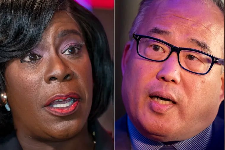 Cherelle Parker and David Oh are competing to become Philadelphia's 100th mayor in Tuesday's election.