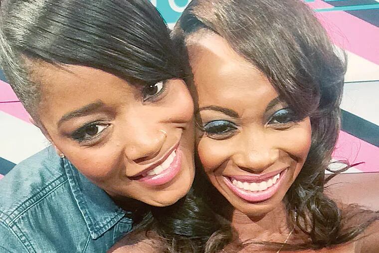 Former Sexy Single Kendra G poses with talk show host Keke Palmer.Photo by Kendra G