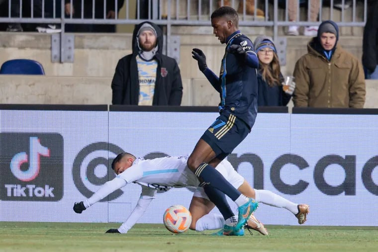 Damion Lowe (left) starred in the Union's 4-0 win over Alianza on Tuesday that advanced them to the Concacaf Champions League quarterfinals.