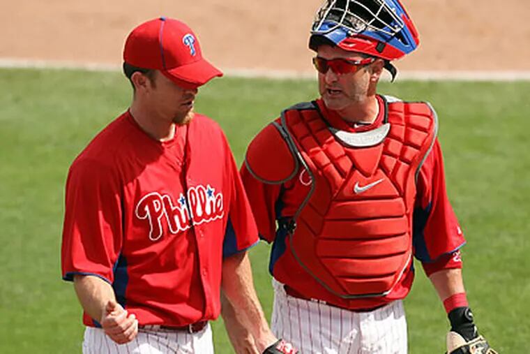 Brad Lidge pitched a one-inning stint against a group of Pittsburgh Pirates minor-leaguers on Tuesday. (Yong Kim/Staff file photo)