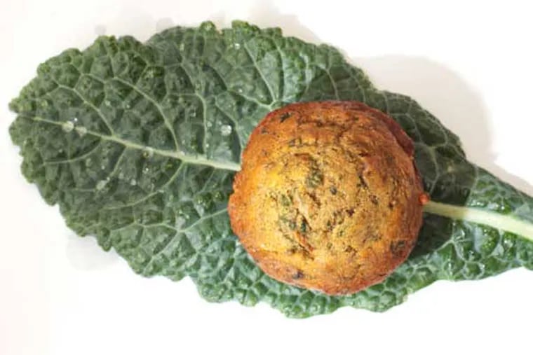 Morning Glory Kale Muffin, made with pureed kale.