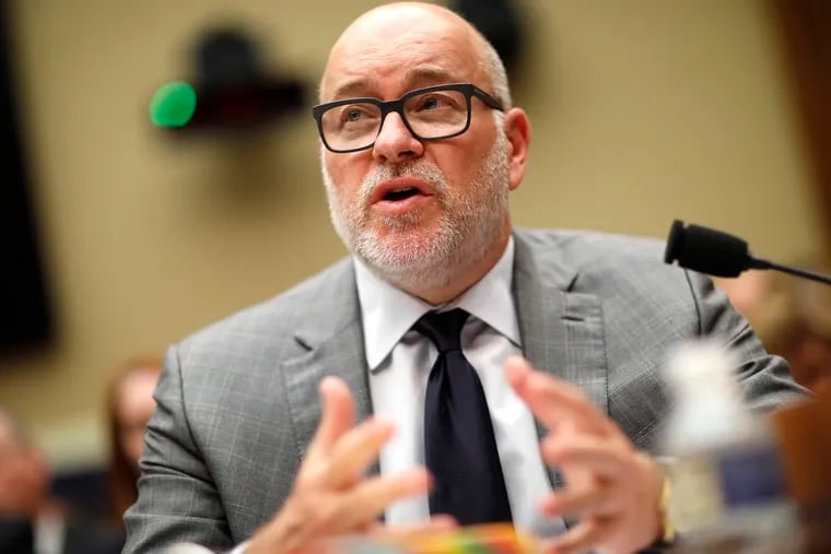 Steve Collis, chief executive officer of AmerisourceBergen, testifies during a House Energy and Commerce Subcommittee hearing in Washington, D.C., May 8, 2018. CEO Steve Collis was paid $14.3 million in 2020, angering some investors who say the firm should take into account its huge looming settlement related to the opioid epidemic. (Photo: Aaron P. Bernstein / Bloomberg News)