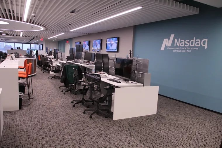Part of the Nasdaq options trading floor in the FMC Tower, University City, Philadelphia.
