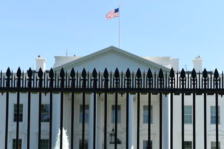 The fence surrounding the White House on Pennsylvania Avenue in Washington, Friday, May 24, 2019.