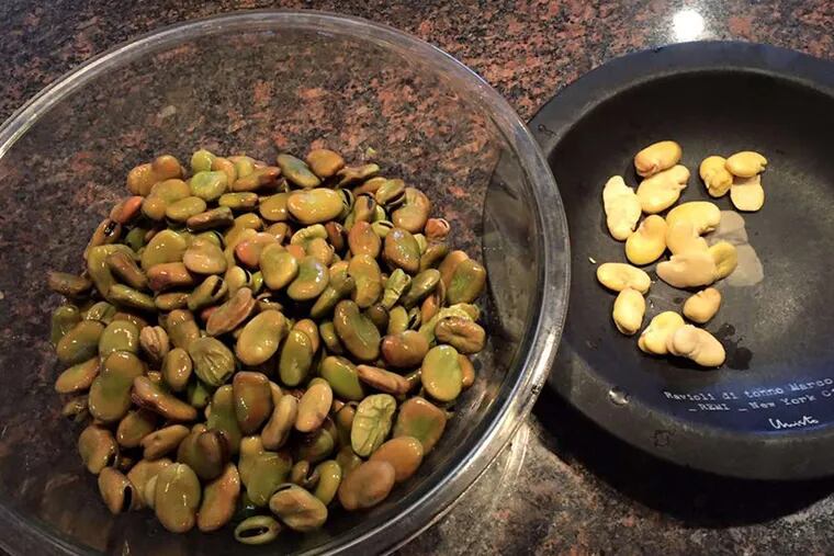 She was warned: One recipe noted, "Shelling fava beans can be such tedious work that making this soup becomes an act of love."