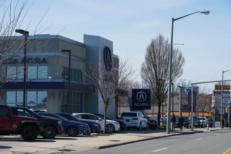 The Piazza Acura and Volkswagen dealerships in Ardmore in March 2019.