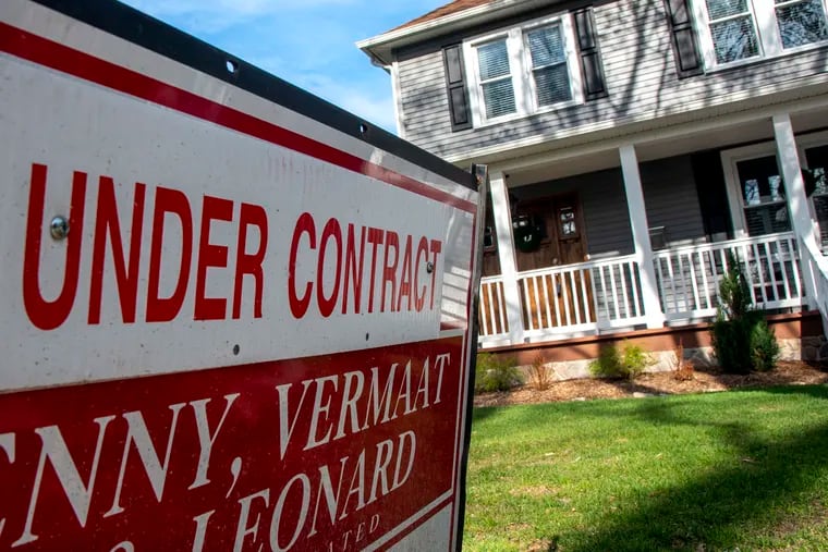 A home for sale and under contract in Haddonfield in April 2021. The housing market in the Philadelphia region has slowed a bit in line with typical fall patterns, but the market is still hotter than normal.