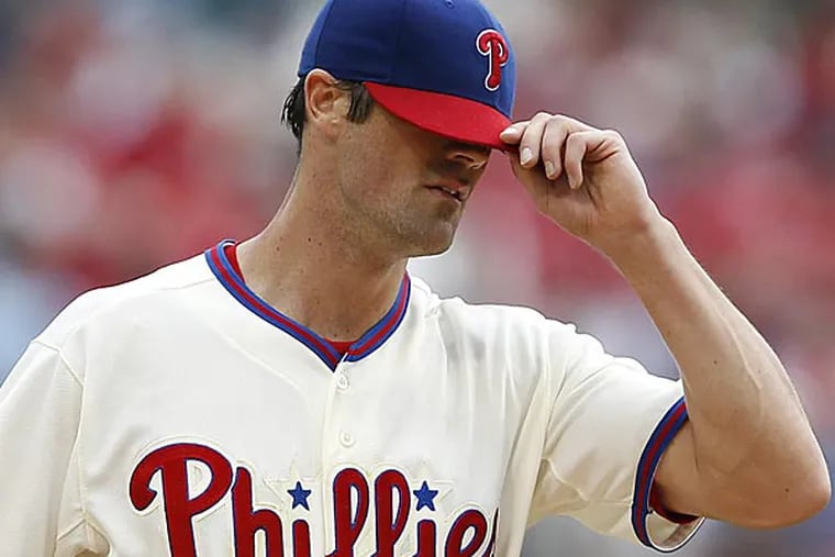 Phillies starting pitcher Cole Hamels allowed five runs in five innings and picked up the loss against the Indians on Wednesday. (David Maialetti/Staff Photographer)