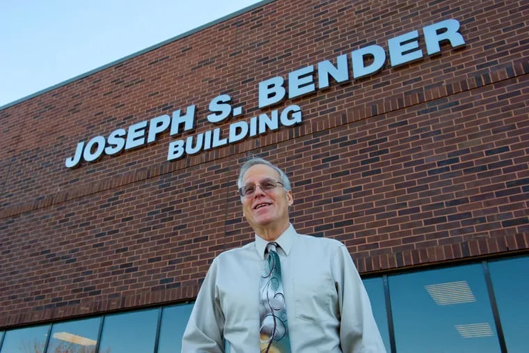 Joseph Bender, executive director of Burlington County's Occupational Training Center, stands outside the building that bears his name.