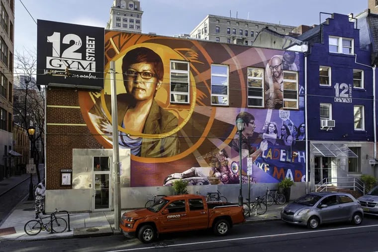 The mural of Gloria Casarez was added to the 12th Street Gym’s facade in 2015, a year after Casarez died of cancer. Casarez was a longtime activist and the city’s first director of LGBT affairs. Her friends and family helped design the mural.