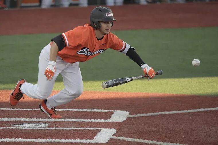 At 5-foot-7, Oregon State's Nick Madrigal is built in a similar mold to the Phillies' Scott Kingery. He's near the top of a lot of prospect lists and could land with Philadelphia, which has the No. 3 pick. 