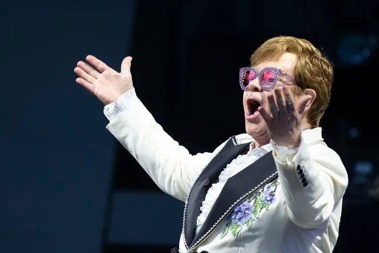 Elton John performs at Citizens Bank Park on Farewell Yellow Brick Road Tour on July 15, 2022.