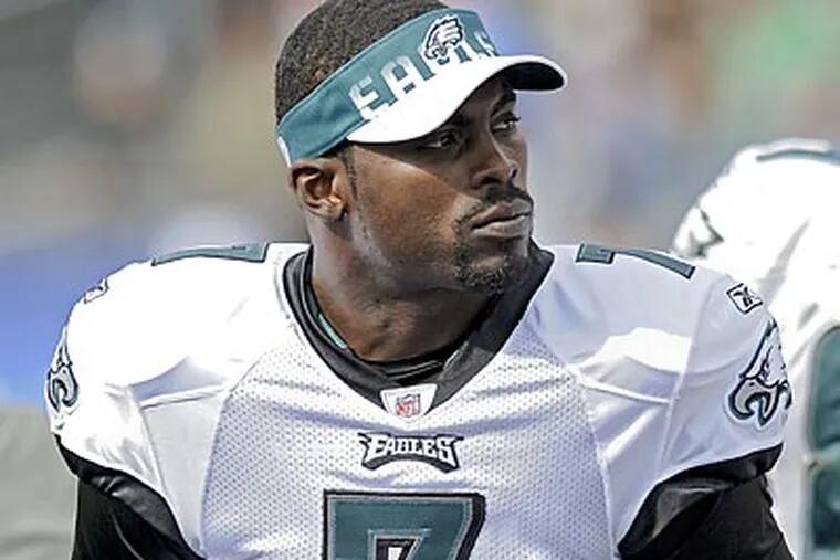 Michael Vick said he felt completely healed over the weekend. (Clem Murray / Staff file photo)