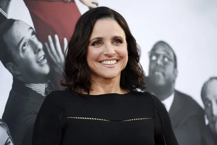 Julia Louis-Dreyfus, a cast member in the HBO series &quot;Veep,&quot; poses at an Emmy For Your Consideration event for the show at the Television Academy on Thursday, May 25, 2017, in Los Angeles.