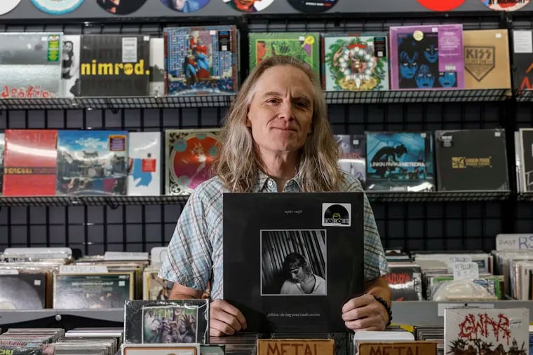 Copies of Taylor Swift's "Folklore: The Long Pond Studio Sessions" were still available at Young Ones Records in Kutztown, Pa. Owner Chris Holt holds the shop's last copy, which will be a giveaway prize.