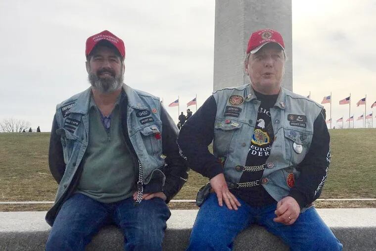 John Carman (left) an Atlantic County freeholder, was interviewed in Washington, D.C., on Fox News on Saturday. He later posted a remark questioning whether the women’s protest would “be over in time for them to cook dinner.”