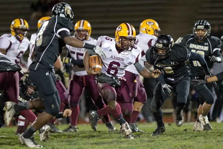 Corey Clement, then at Glassboro High, finds a hole in the Deptford defense in November 2011.