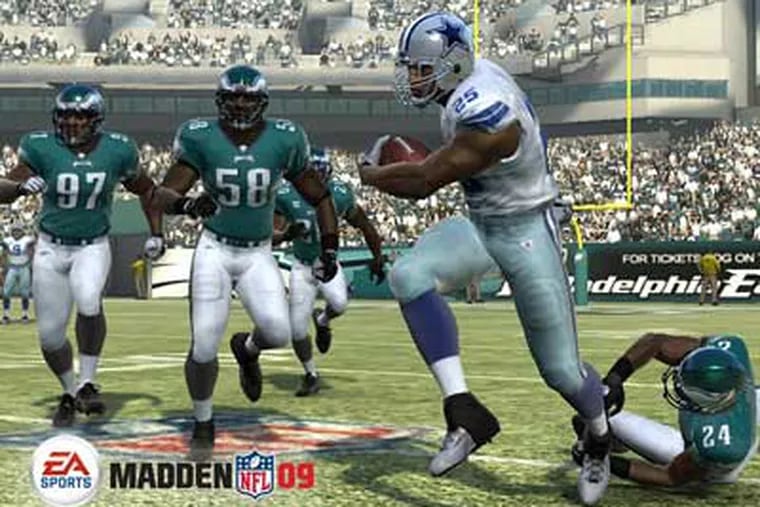 The Eagles and Dallas Cowboys renew their rivalry in "Madden NFL 09." (AP Photo/Electronic Arts)