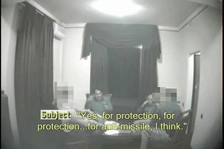 This is a still frame from surveillance video released on Dec. 2, 2009 by the U.S. Attorney's office in Delaware in which Amir Hossein Ardebili asks to purchase American military gear for Iran. (Source: U.S. Attorney's Office)