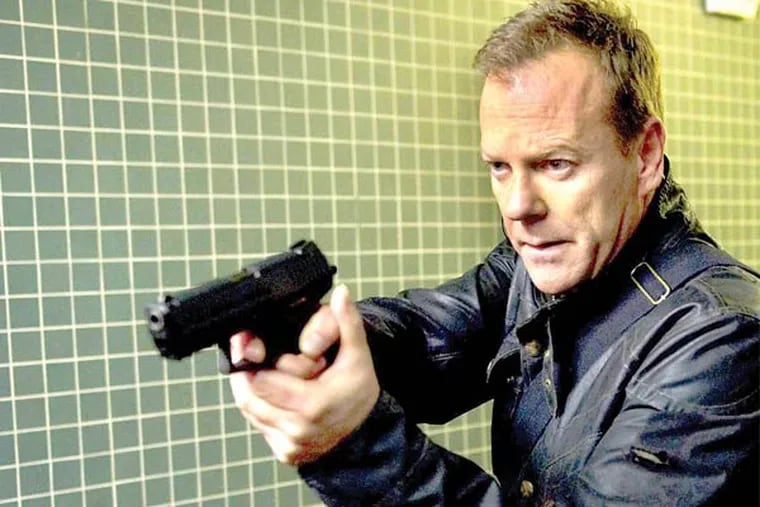 This image released by Fox shows Kiefer Sutherland in a scene from "24: Live Another Day," premiering Monday, May 5 at 8 p.m. EDT on Fox. (AP Photo/Fox, Kiefer Sutherland)