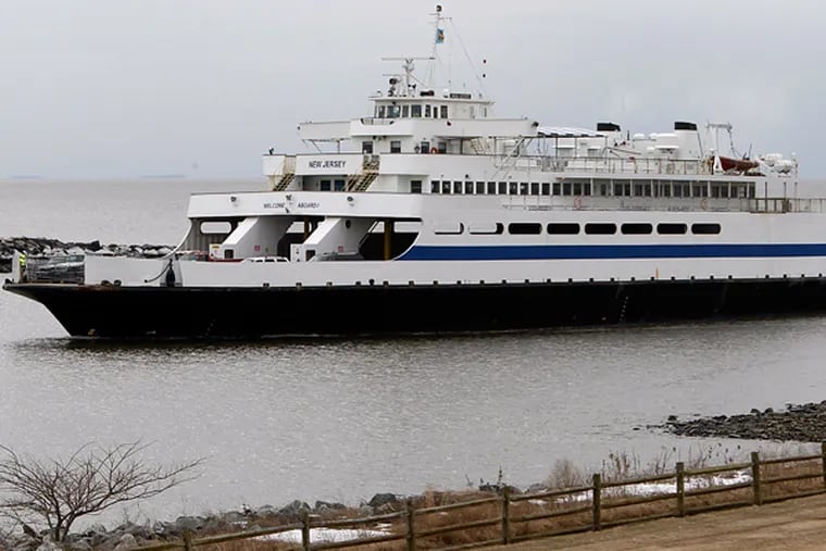 File photo of the Cape May-Lewes Ferry, from which participants in the Escape the Cape Triathlon jumped Sunday morning to begin the 1-mile swim portion of the event.
