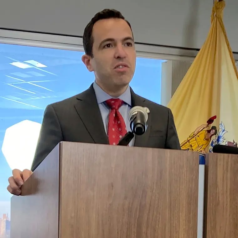 New Jersey Attorney General Matt Platkin, speaking during a 2023 news conference in Trenton, recently proposed new rules to better protect patients from sexual misconduct by doctors.