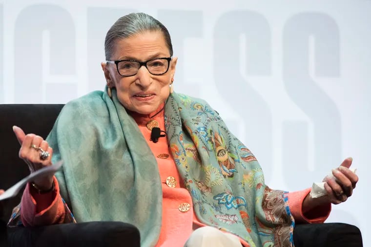 Supreme Associate Justice Ruth Bader Ginsburg speaks at the Library of Congress National Book Festival in Washington, Saturday, Aug. 31, 2019.