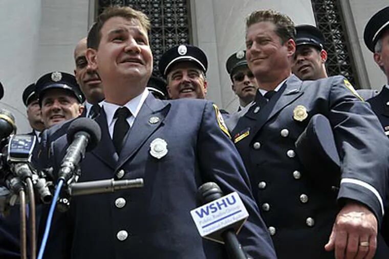 The Supreme Court ruled in a 5-4 decision that white firefighters in New Haven, Conn., were unfairly denied promotions because of their race. (Jessica Hill/AP)