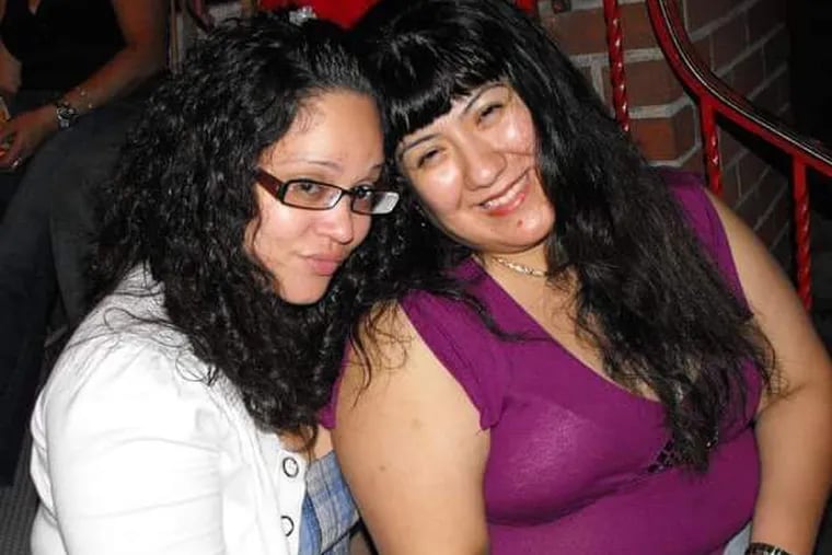 Melissa Ortiz-Rodriguez (left) pictured with her friend, Evie Ramos. Ortiz-Rodriguez was supposed to visit Ramos in Newark, N.J., where they met, but never showed up and was reported missing by her husband four days later in April 2013.
