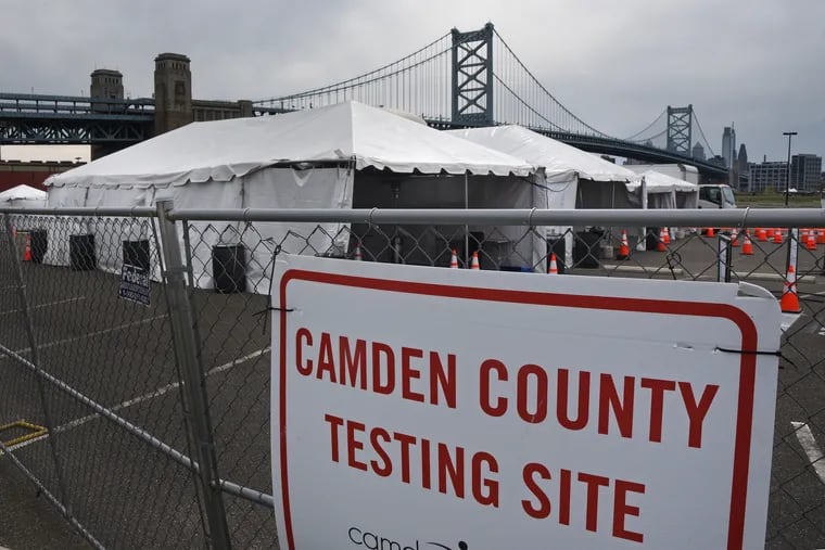 Camden County's public drive through coronavirus testing.