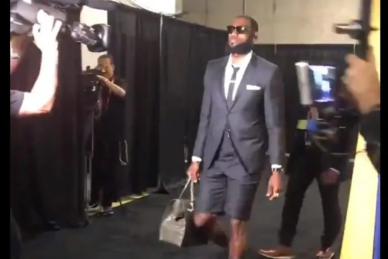 NBA Finals: Why did LeBron James wear shorts with his suit to Game 1?