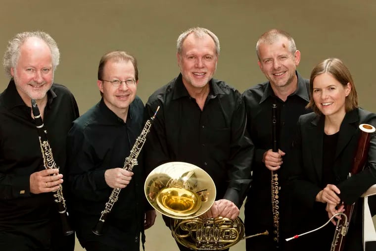 The Berlin Philharmonic Wind Quintet performed Thursday in Phila. despite a nor'easter that stalled the city.