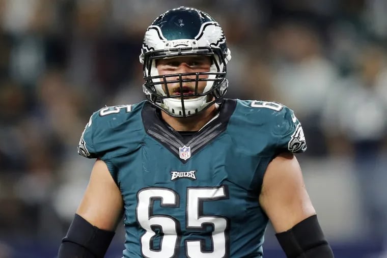 Lane Johnson has been a steadying force on the Eagles' offensive line this season. (Yong Kim / Staff Photographer)