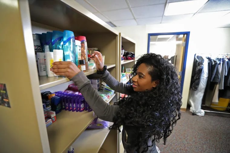 Colleges and universities are increasingly recognizing a long-hidden problem: students struggling to afford food. West Chester University last fall opened a food pantry on the second floor of its dining hall.  Gordina Butts works 10 hours a week in the pantry.