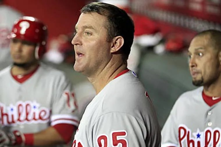 Jim Thome left Saturday night's game with lower back tightness and is day to day. (Ross D. Franklin/AP file photo)