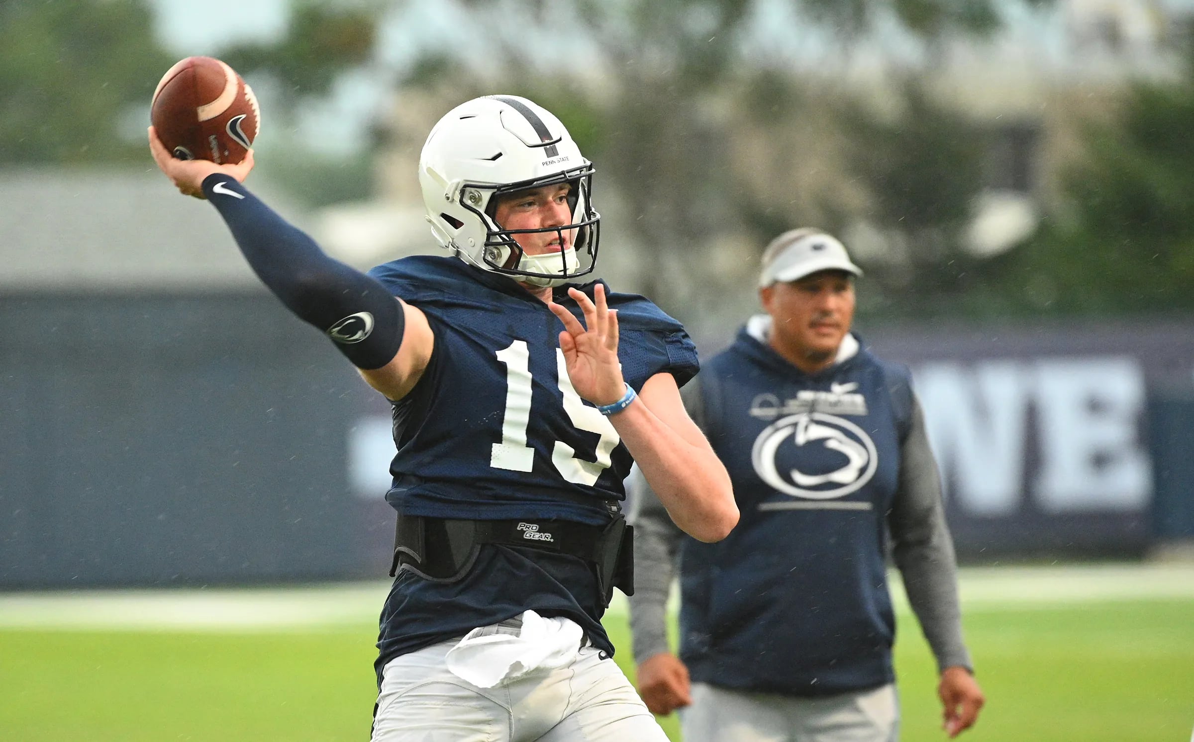 Penn State quarterback Drew Allar during practice earlier this month. 