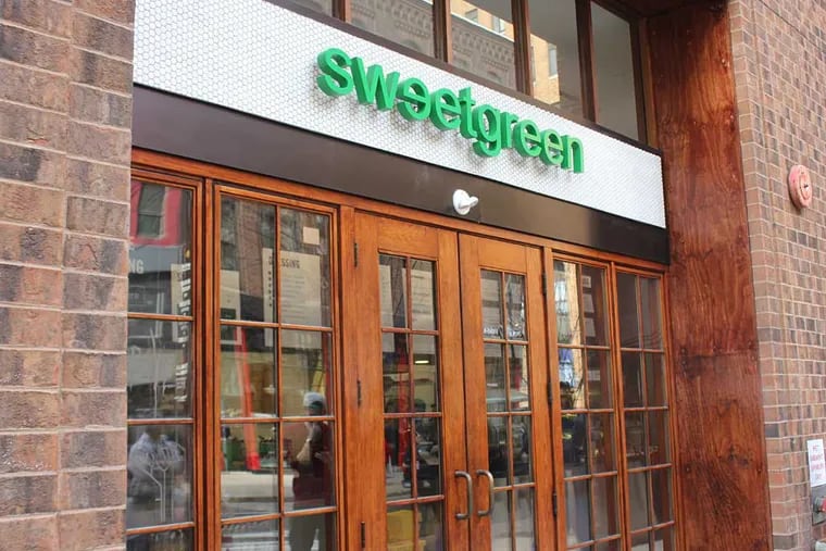 The Sweetgreen store on 924 Walnut St. does not accept cash as a form of payment. Philadelphia City Council members are set to consider a bill on Tuesday that proposes to ban cashless stores in the city.
