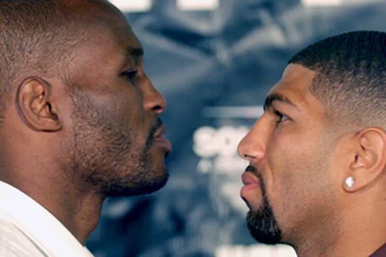 Bernard Hopkins and Winky Wright have a prefight stare-down.