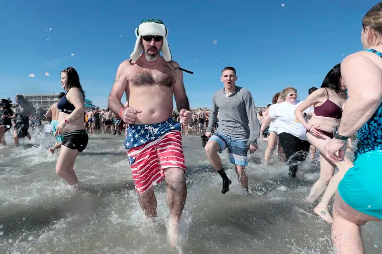 Polar bear plunges pop up all winter in the Atlantic Ocean, in rivers, and pools in the Philly area.
