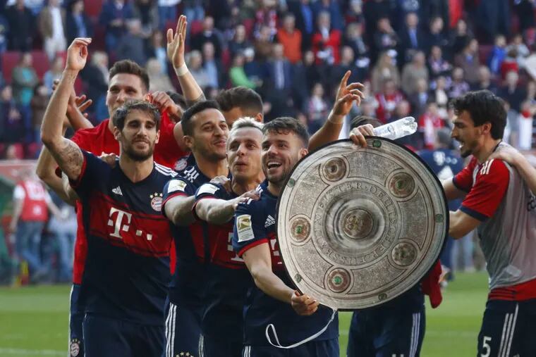 Bayern Munich, Germany’s biggest soccer team, has won five European Cups. They clinched their 28th Bundesliga championship last weekend, with five games to spare in the season