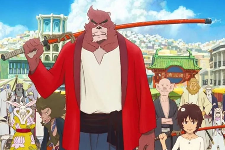 A runaway stumbles into a world of strange creatures in Mamoru Hosoda's "The Boy and the Beast."