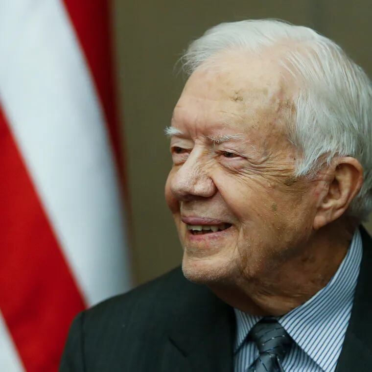 Former President Jimmy Carter, pictured here in 2016, entered hospice care at his home in Georgia in February.