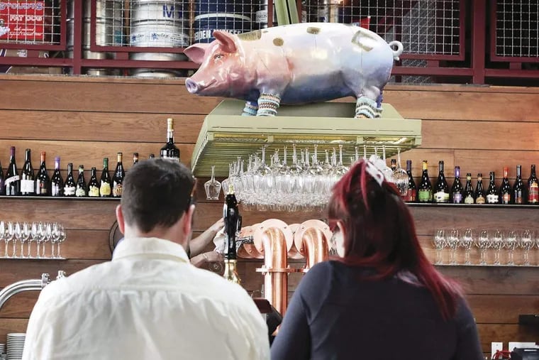 Swine is part of the interior of Alla Spina, 1412 Mount Vernon St.