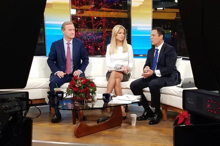 (From left to right) “Fox &amp; Friends” co-hosts Steve Doocy, Ainsley Earhardt and Brian Kilmeade.