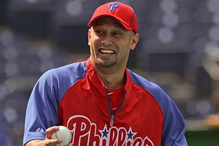 If players such as Shane Victorino (above) and Jimmy Rollins attempt to make up for the missing power of Ryan Howard and Chase Utley, the Phillies could be in trouble. (Michael Bryant/Staff file photo)
