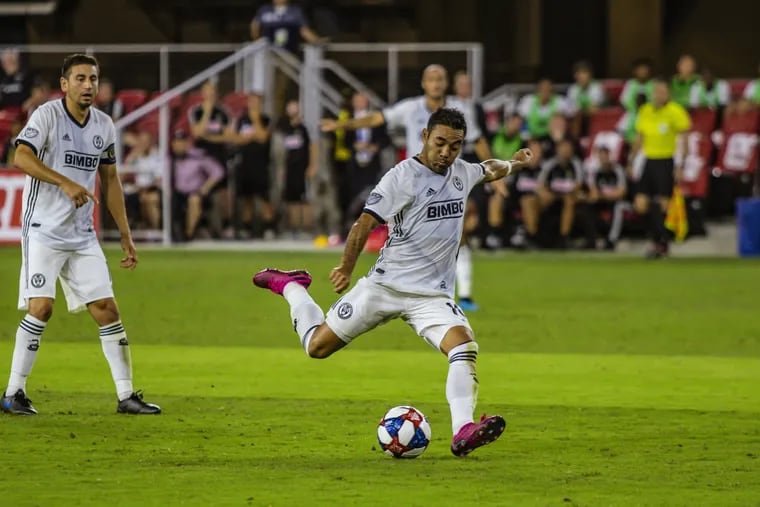 Marco Fabián scored two goals in the Union's win at D.C. United.