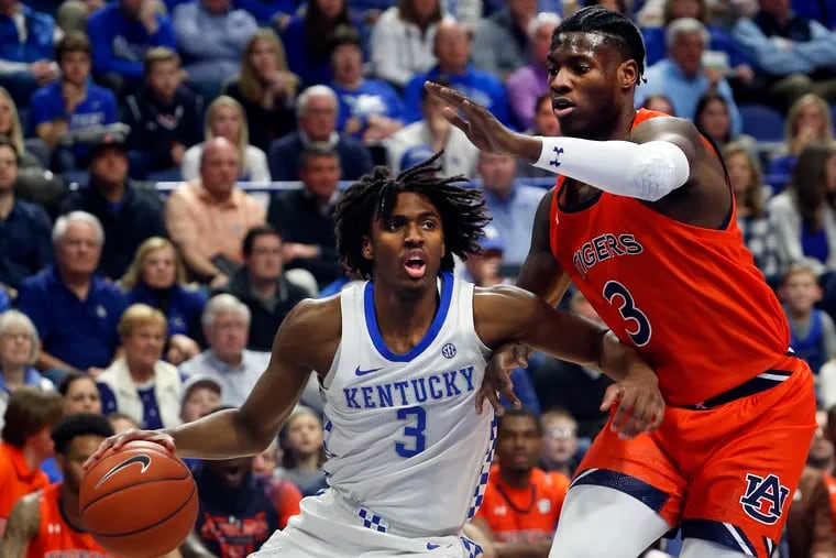 Kentucky's Tyrese Maxey averaged 14.2 points. 4.3 rebounds and 3.2 assists and earned All-SEC honors in his lone college season.