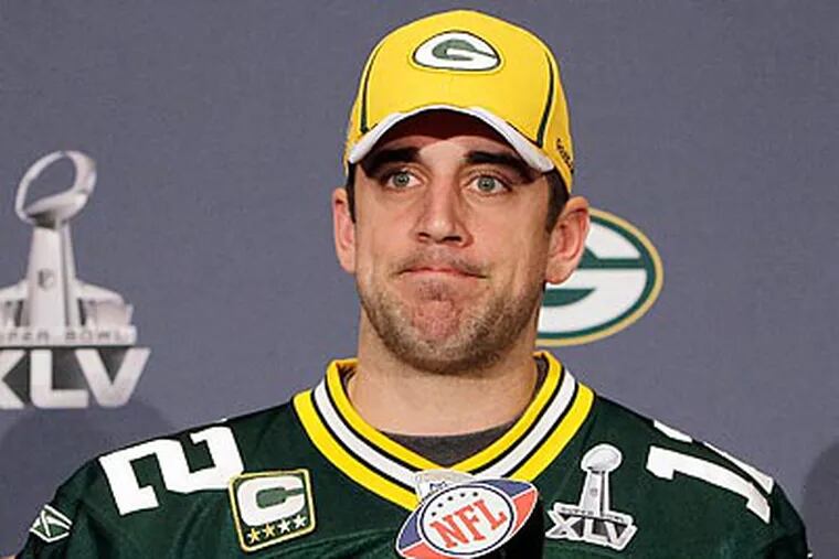Aaron Rodgers faced enormous pressure in replacing Brett Favre as the Packers quarterback. (Eric Gay/AP)
